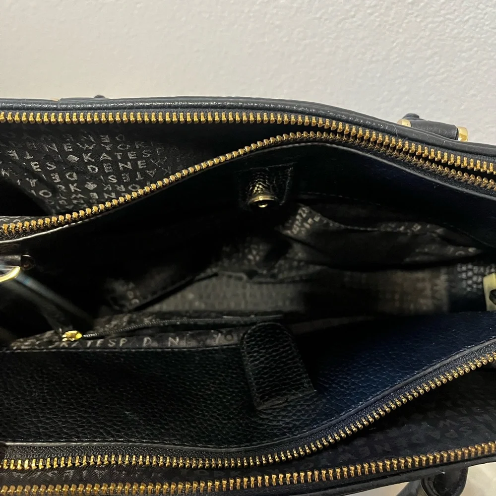 Kate Spate Chester Street Black Pebbled Leather Bag Satchel Handbag